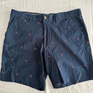 Sonoma Navy Shorts with Red Lobster Print Size 40